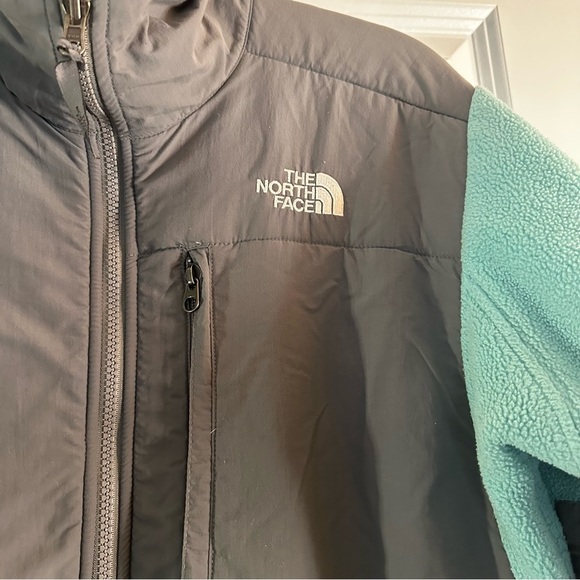 The North Face Women’s Denali Polartec Fleece Jacket Gray Teal Medium - Picture 2 of 14